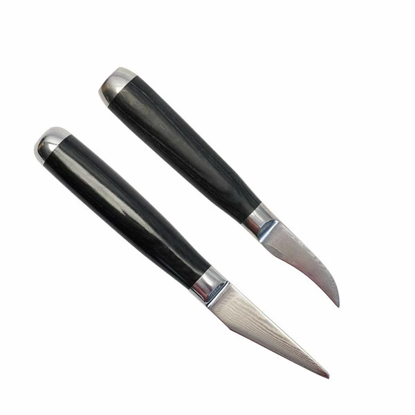 Damascus Trim Knives 3 Damascus Trim Knives